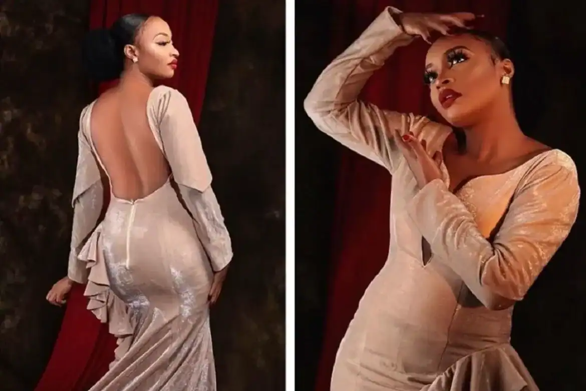 Rahama Sadau dazzles in white and gold during her Nikkah ceremony, marking the start of a new chapter in her life.